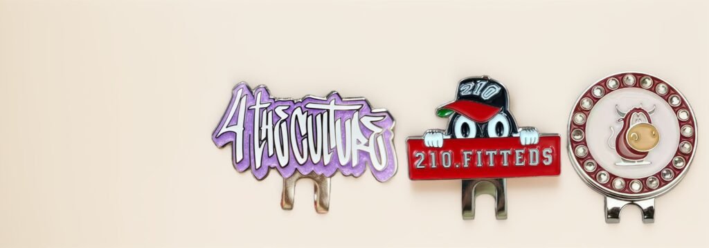 High-quality custom hat pins designed by Blythepin for fashion and events