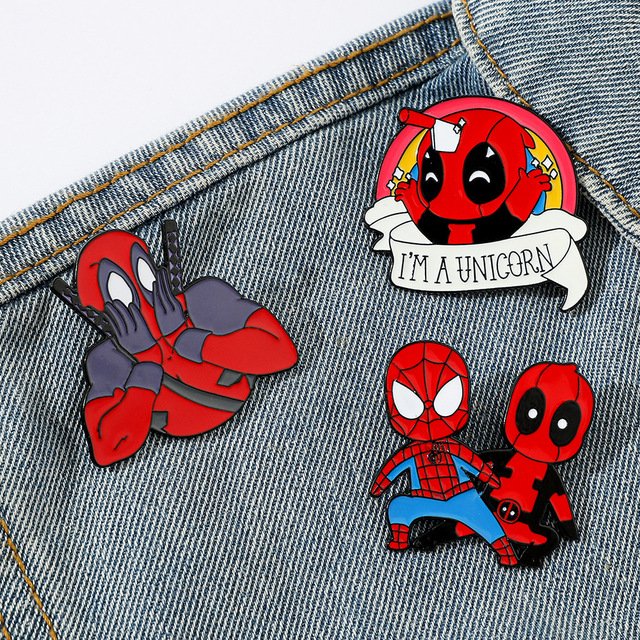 Disney Deadpool Anime Enamel Pins