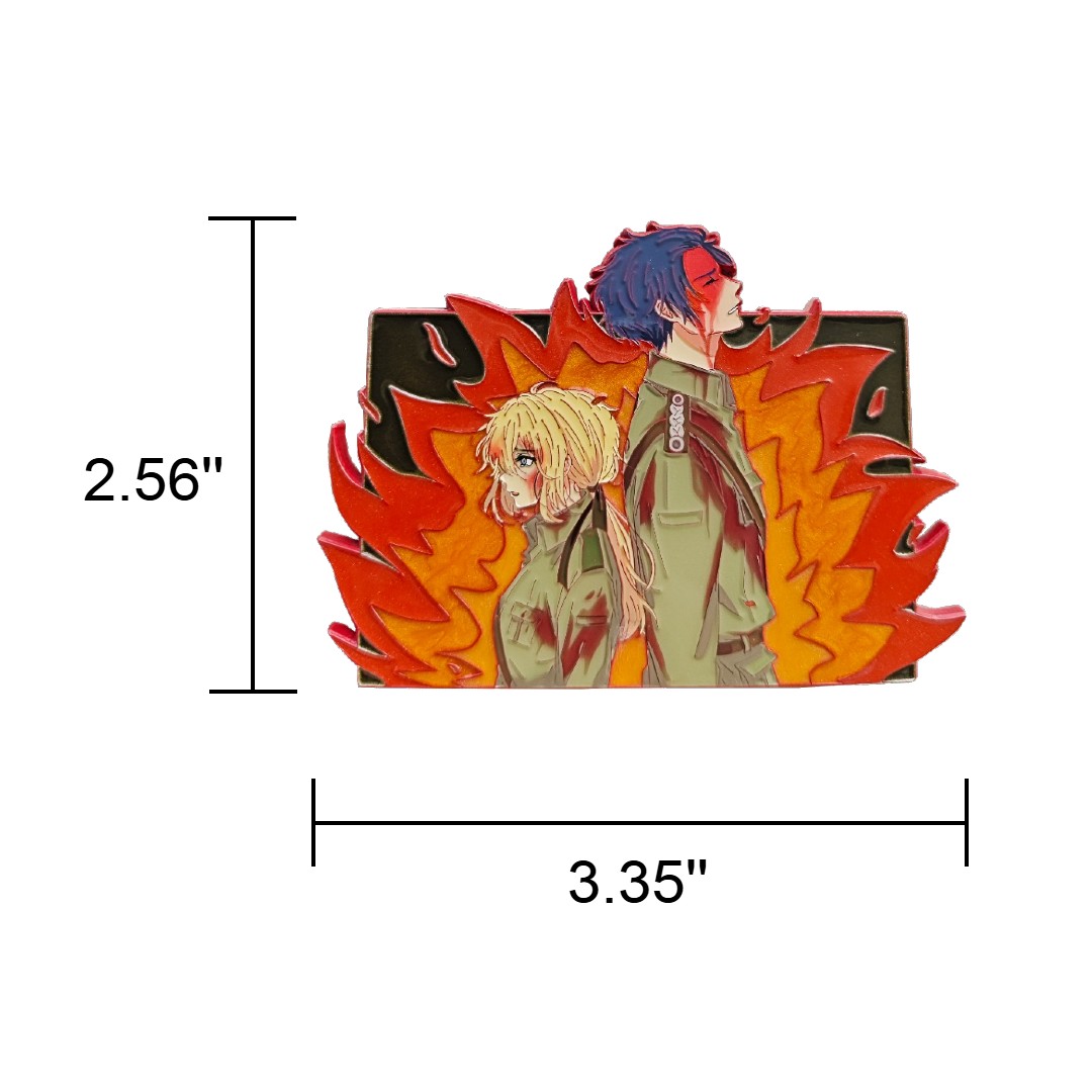 size of Violet Evergarden Anime Enamel Pin