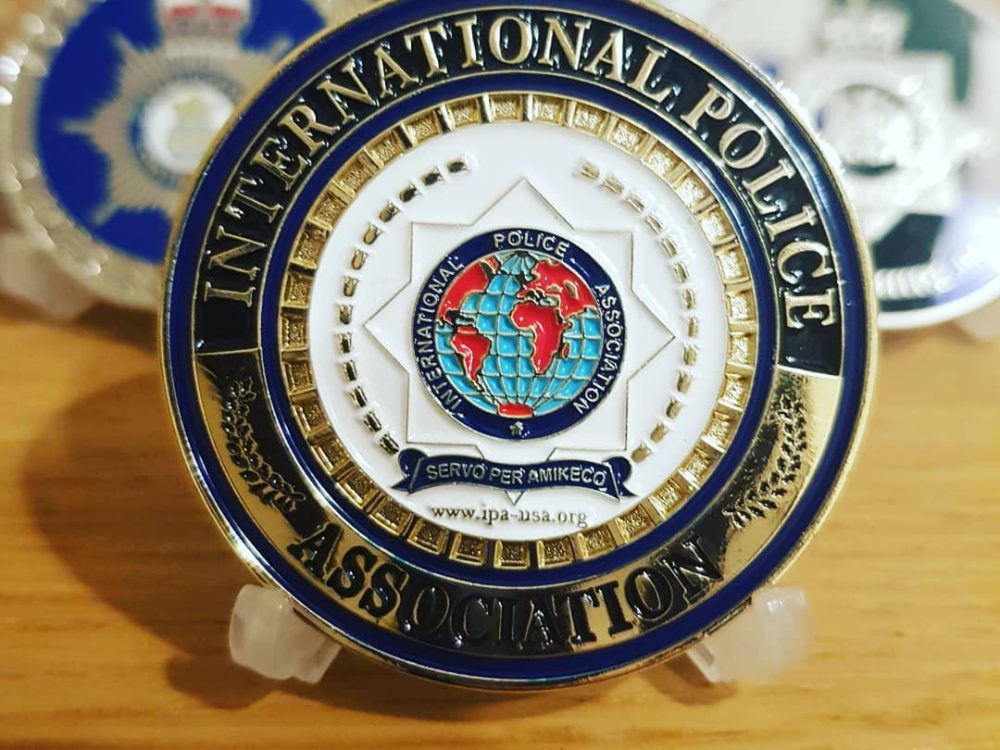 International Police challenge coin