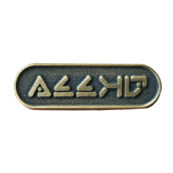 die-struck lapel pin